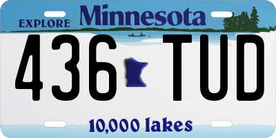 MN license plate 436TUD