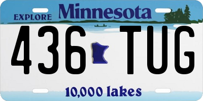 MN license plate 436TUG