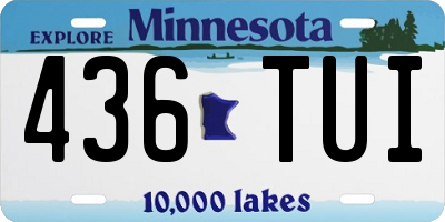 MN license plate 436TUI
