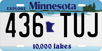 MN license plate 436TUJ
