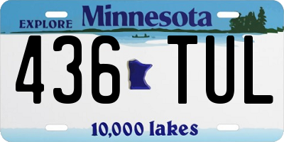 MN license plate 436TUL