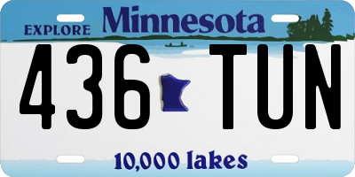 MN license plate 436TUN