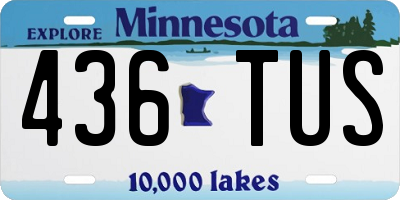 MN license plate 436TUS