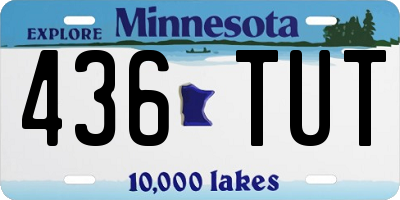 MN license plate 436TUT