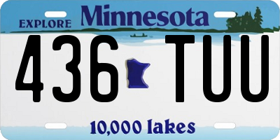 MN license plate 436TUU