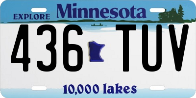 MN license plate 436TUV