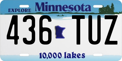MN license plate 436TUZ