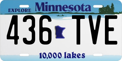 MN license plate 436TVE