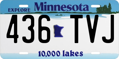 MN license plate 436TVJ