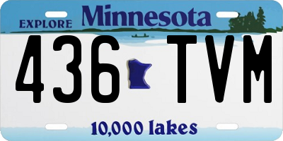 MN license plate 436TVM
