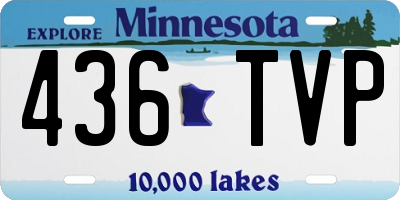 MN license plate 436TVP