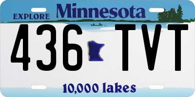 MN license plate 436TVT