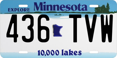 MN license plate 436TVW