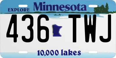 MN license plate 436TWJ