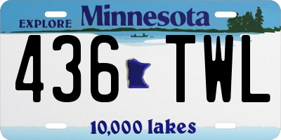 MN license plate 436TWL
