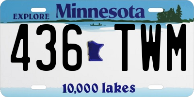 MN license plate 436TWM