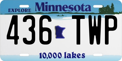 MN license plate 436TWP