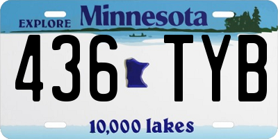 MN license plate 436TYB