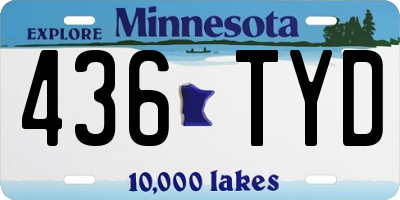 MN license plate 436TYD