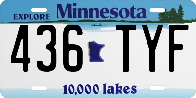MN license plate 436TYF