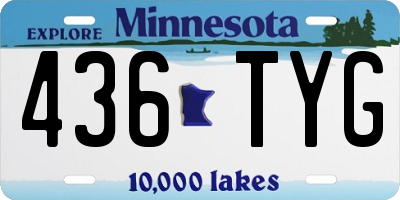 MN license plate 436TYG