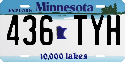 MN license plate 436TYH