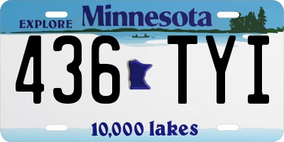 MN license plate 436TYI