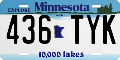 MN license plate 436TYK