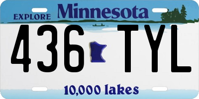 MN license plate 436TYL