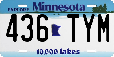 MN license plate 436TYM