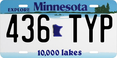 MN license plate 436TYP