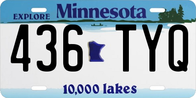 MN license plate 436TYQ