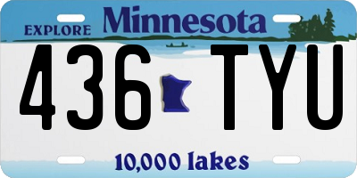 MN license plate 436TYU