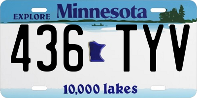MN license plate 436TYV