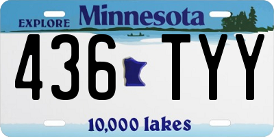 MN license plate 436TYY
