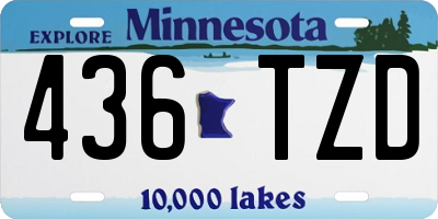 MN license plate 436TZD