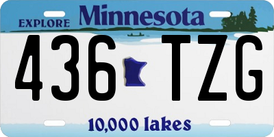 MN license plate 436TZG