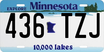 MN license plate 436TZJ