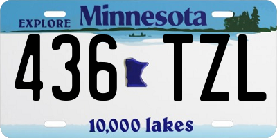 MN license plate 436TZL