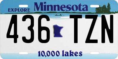 MN license plate 436TZN