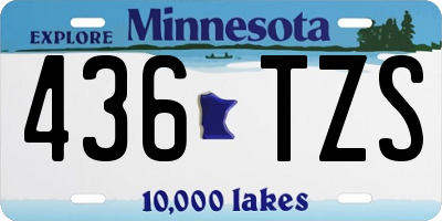 MN license plate 436TZS