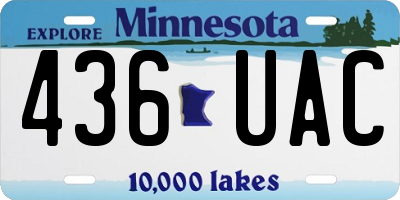 MN license plate 436UAC