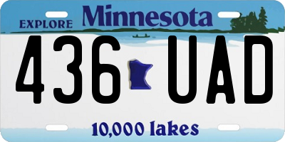 MN license plate 436UAD