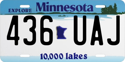 MN license plate 436UAJ