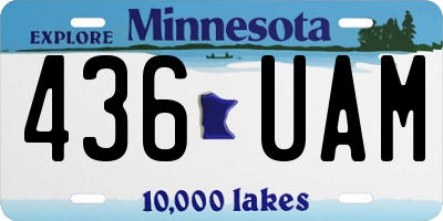 MN license plate 436UAM