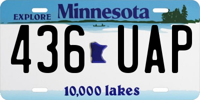MN license plate 436UAP