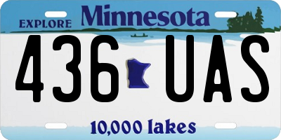 MN license plate 436UAS