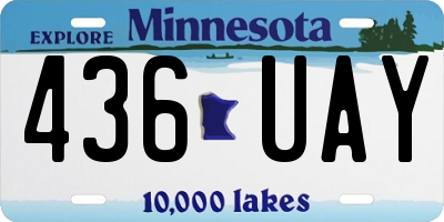 MN license plate 436UAY