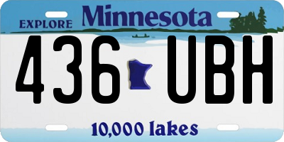 MN license plate 436UBH