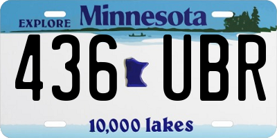 MN license plate 436UBR